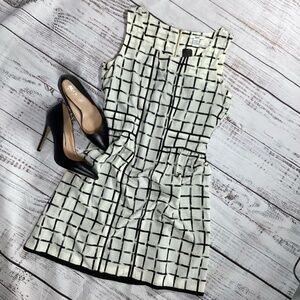 558. Bar III Black & Cream Sleeveless Mini Dress EUC Size Large